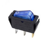 Выключатель клавишный 250V 15А (3с) ON-OFF синий с подсветкой, REXANT 36-2211 REXANT
