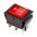 Выключатель клавишный 250V 15А (6с) ON-OFF-ON красный с подсветкой и нейтралью, REXANT 36-2390 REXANT