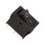 Выключатель клавишный 250V 6А (2с) ON-OFF черный Mini, REXANT 36-2110 REXANT
