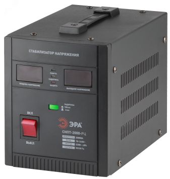 Стабилизатор напряжения переносной СНПТ-2000-РЦ цифровой дисплей 90-260В/220В, 2000ВА Б0035296 ЭРА