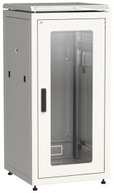 Шкаф сетевой 19' LINEA N 28U 600х600мм стеклянная передняя дверь серый LN35-28U66-G ITK