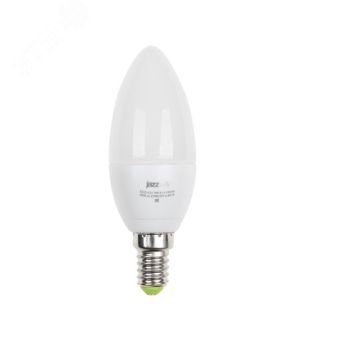 Лампа светодиодная LED 5Вт E14 400Лм теплый матовая свеча 230V/50Hz ECO 1036834A JazzWay