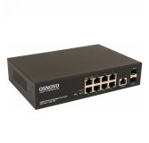 Коммутатор управляемый L2 PoE Gigabit Ethernet на 8 RJ45 PoE + 2 x GE SFP порта SW- 80802/L(150W) 00013595 OSNOVO