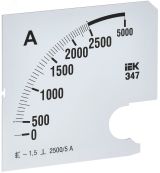 Шкала сменная для амперметра Э47 2500/5А класс точности 1,5 96х96мм IPA20D-SC-2500 IEK
