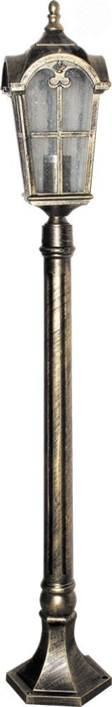 Светильник НТУ-60w столб-1.12м Е27 IP44 черное золото 11299 FERON