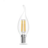 Лампа светодиодная филаментная LED 10 Вт 650 лм 2700К AC190-240В E14 свеча теплая Elementary 42110 GAUSS