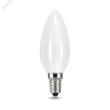 Лампа светодиодная филаментная LED 5 Вт 420 лм 2700К AC185-265В E14 свеча теплая матовая колба Black Filament 103201105 GAUSS