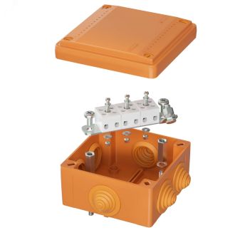 Коробка пластиковая FS с кабельными вводами и клеммниками  IP55 100х100х50мм  5р  450V 10A  6мм.кв. FSB11506 DKC