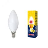Лампа светодиодная LED-C37-11W/WW/E14/FR/NR Форма свеча, матовая.  Norma. Теплый (3000K). UL-00003812 Uniel