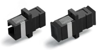Адаптер оптический проходной SC/PC-SC/PC мм корпус пластиковый бежевые и черные колпачки 442992 Hyperline
