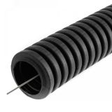 Труба гофрированная ПВХ легкая черная с зондом д16 (100 м/5500 м уп/пал) PR01.0053 Промрукав