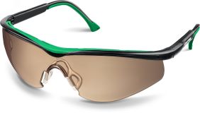 Защитные коричневые очки BASIC стекло-моноблок с покрытием устойчивым к истиранию и запотеванию, открытого типа 110319 KRAFTOOL