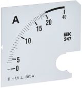 Шкала сменная для амперметра Э47 20/5А класс точности 1,5 96х96мм IPA20D-SC-0020 IEK