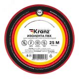 Изолента ПВХ KRANZ 0.13х15 мм, 25 м, красная 5шт KR-09-2104 Kranz