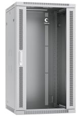 Шкаф телекоммуникационный настенный разобранный 19' 22U 600x600x1082mm (ШхГхВ) дверь стекло, цвет серый (RAL 7035) 10742c Cabeus