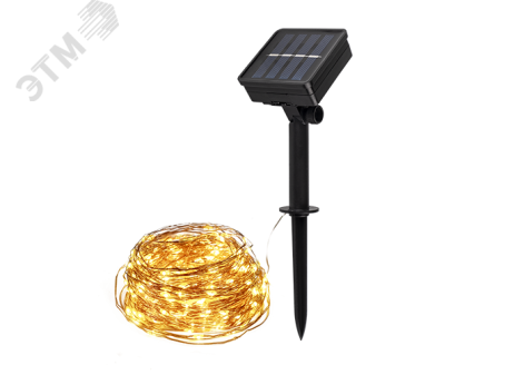 Солнечная светодиодная гирлянда SLR-G03-100Y нить, желт. 100 LED 5033320 JazzWay