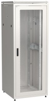 Шкаф сетевой 19' ITK LINEA N 42U 800х800мм стеклянная передняя дверь задняя металлическая серый LN35-42U88-GM ITK