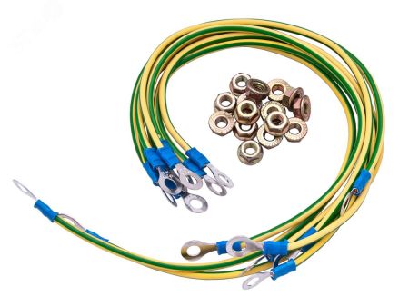 Набор кабелей заземления (30см - 6 шт, 40см- 2шт, гайка с фланцем - 16 шт) 7708c Cabeus