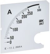 Шкала сменная для амперметра Э47 250/5А класс точности 1,5 96х96мм IPA20D-SC-0250 IEK