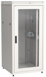 Шкаф сетевой 19' LINEA N 33U 800х800мм стеклянная передняя дверь задняя металлическая серый LN35-33U88-GM ITK