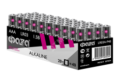 Элемент питания LR03 (AAA) алкалиновая уп. 40 шт. Alkaline Pack-40 5023024 ФАZА