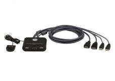 Переключатель KVM 2 порта, HDMI, USB, 1920 x 1200 1000674465 Aten