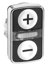 Головка кнопки двойная с маркировкой + LED ZB4BW7A1715 Schneider Electric