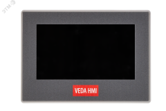 Панель HMI, диагональ 7, разрешение 1024х600 (16:9), 16M цветов, напряжение питания DC 24В, 3 порта, Ehernet порт, корпус пластиковый VC-H-7-E PBV10003 VEDA MC