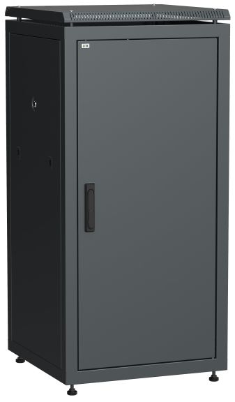 Шкаф сетевой 19дюйм LINEA N 24U 600х800 мм металлическая передняя дверь черный LN05-24U68-M ITK
