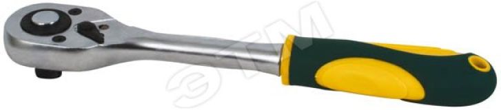Вороток (трещотка) CrV механизм, пластиковая прорезиненная ручка 1/2'', 24 зубца 62377 FIT
