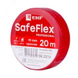 Изолента ПВХ красная 19мм 20м серии SafeFlex plc-iz-sf-r EKF
