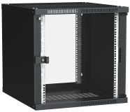 Шкаф LINEA WE 12U 600x600мм дверь стекло черный LWE5-12U66-GF ITK