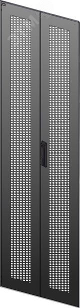 Дверь перфорированная двустворчатая для шкафа LINEA N 24U 600мм черная LN05-24U6X-D2P ITK