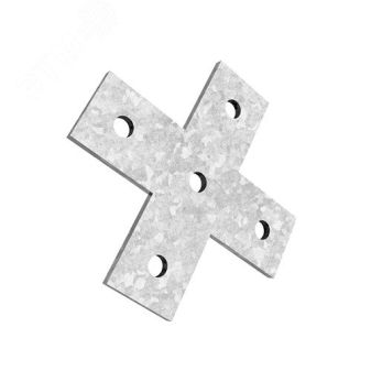 Пластина крестообразная 5 отверстий для СТРАТ профиля, толщ. 5,0 мм, гальван. цинк ПЛХ-5-5,0-ЭЦ OSTEC
