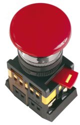 Кнопка красная с фиксацией AEAL-22 Гриб без подсветки 1з+1р 240В BBG60-AEAL-K04 IEK