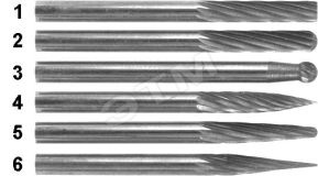 Шарошка карбидная Профи, штифт 3 мм (мини), цилиндрическая 36581 FIT