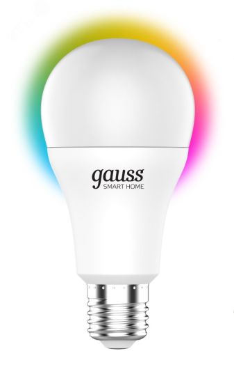 Лампа светодиодная умная 10 Вт 1055 лм 2700-6500К AC 220-240В E27 А60 (груша) Управление по Wi-Fi, изменение цветовой температуры и диммирование Smart Home 1180112 GAUSS