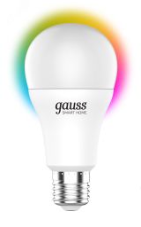 Лампа светодиодная умная 10 Вт 1055 лм 2700-6500К AC 220-240В E27 А60 (груша) Управление по Wi-Fi, изменение цветовой температуры и диммирование Smart Home 1180112 GAUSS