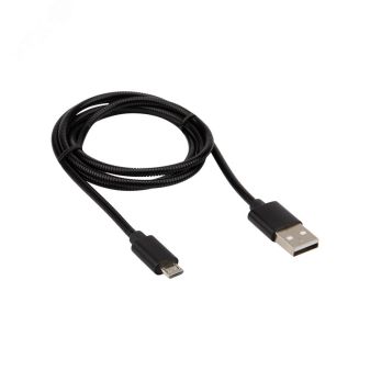 Кабель USB-micro USB, metall, black, 1m, 18-4241, 18-4241 REXANT