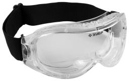 Панорамные защитные очки ПРОФИ 7, химическистойкая ацетатная линза, закрытого типа с непрямой вентиляцией 110235 ЗУБР