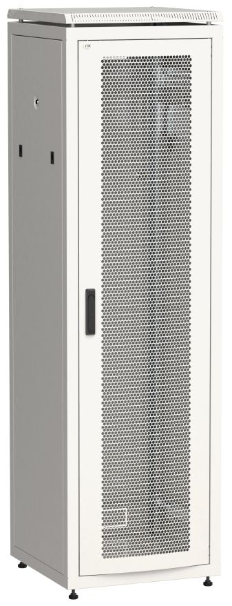Шкаф сетевой 19дюйм LINEA N 47U 600х800 мм перфорированная передняя дверь серый LN35-47U68-P ITK