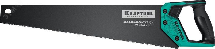 Ножовка для точного реза ''Alligator BLACK 11'', 500 мм, 11 TPI 3D зуб 15205-50 KRAFTOOL
