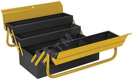 Ящик для инструмента металлический с 4-мя раздвижными отделениями 420х200х200 мм 65679 FIT