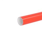 Труба гладкостенная двухслойная полимерная д. 75мм SN8 отрезок 12м, цвет красный 2753612SN8 DKC