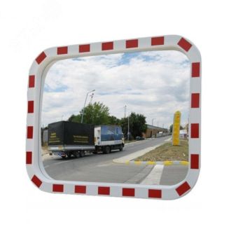 Зеркало со светоотражающей окантовкой прямоугольное 600*800 для выезда с парковки Зеркало 600*800 прямоугольное ТЕХНОЛОГИЯ