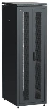Шкаф напольный сетевой 19' LINEA N 38U 600х800мм передняя распашная перфорированная дверь задняя перфорированная черный LN05-38U68-2PP ITK