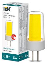 Лампа светодиодная COB капсула 3Вт 230В 4000К керамика G4 LLE-COB-3-230-40-G4 IEK