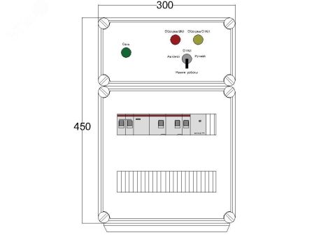 Щит управления электрообогревом HS 2x1700 D330 (в комплекте с терморегулятором и датчиком температуры) DBS110 DEVIbox