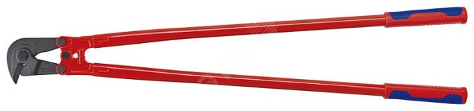 Ножницы для резки арматурной сетки L-950 мм твёрдость кромок 62 HRC серые 2-компонентные рукоятки сменная ножевая головка кованый коннектор KN-7182950 KNIPEX
