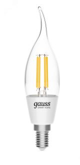 Лампа светодиодная умная 4.5 Вт 495 лм 2000-6500К AC 220-240В E14 свеча на ветру Управление по Wi-Fi, изменение цветовой температуры и диммирование Smart Home 1280112 GAUSS